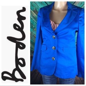 Boden Bright Blue Cotton Blazer